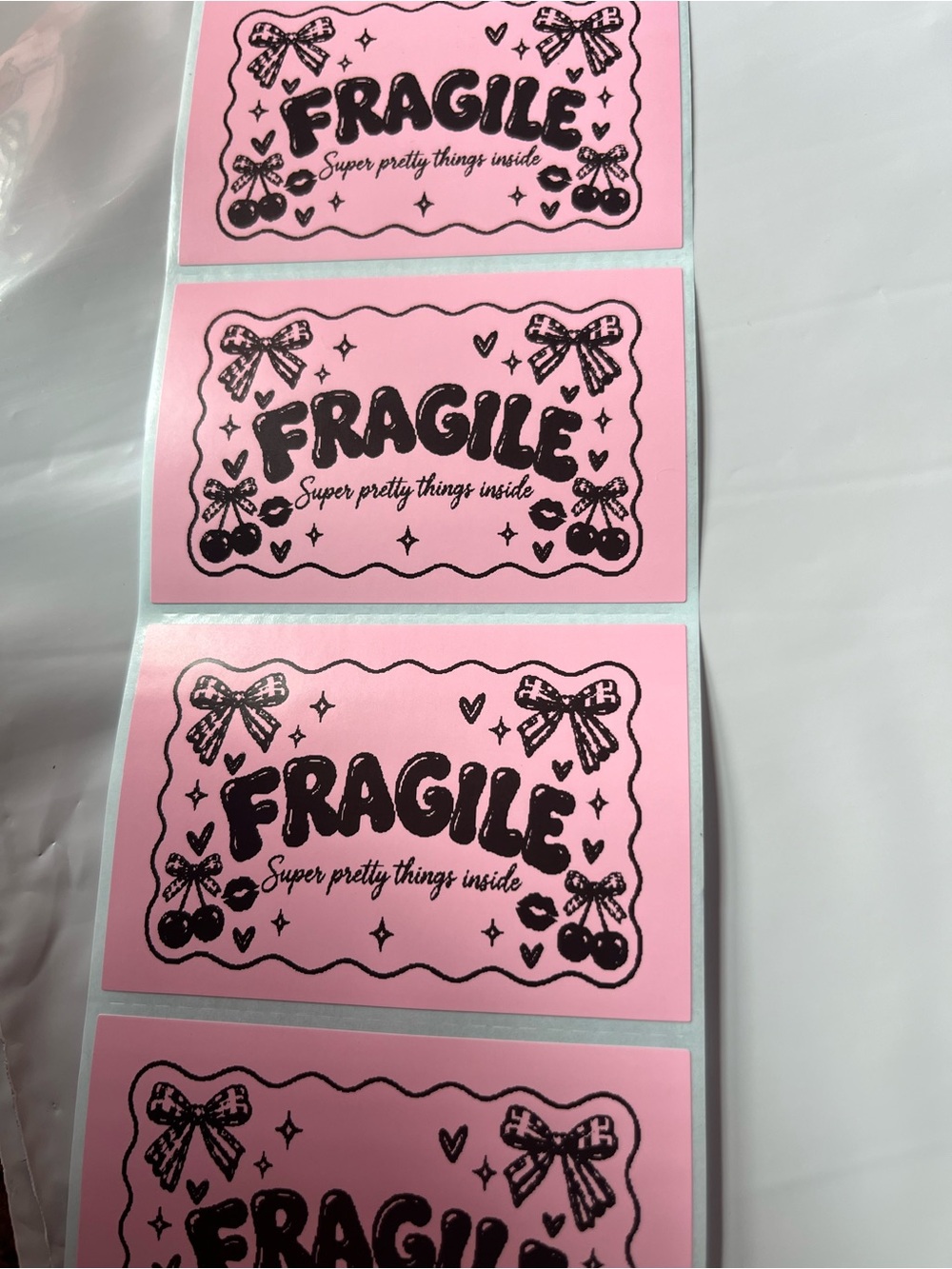 3x2 pink thermal labels